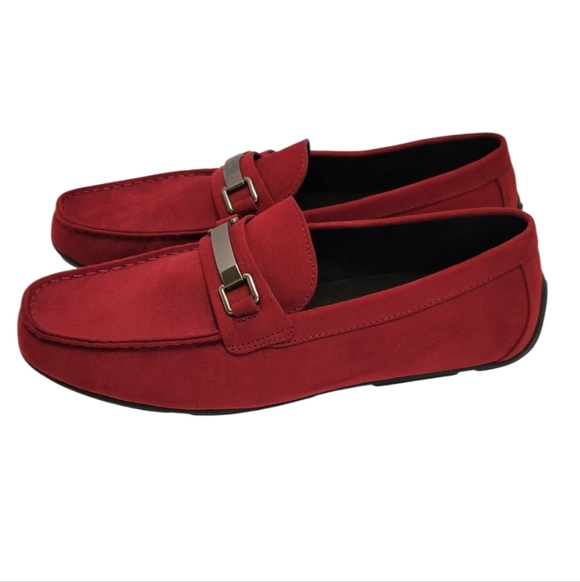 NWT Alfani Men's Egan Driving Loafers Red Size 11M - Picture 3 of 11